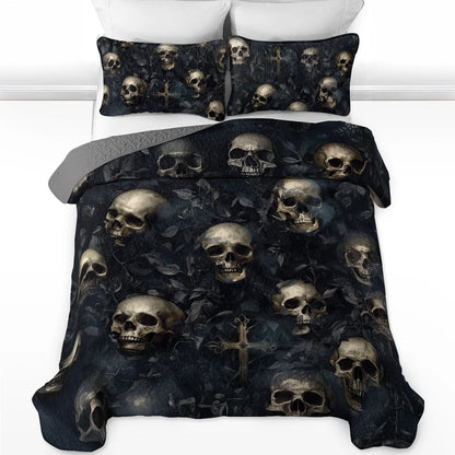 Shineful All Season Quilt 3-Piece Set - Shadowed Skull Haven