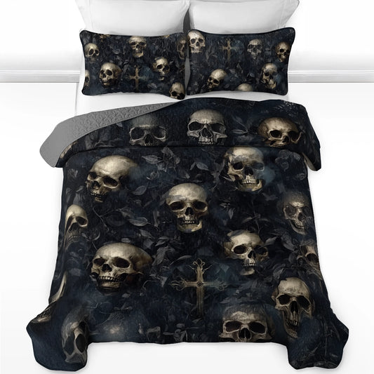 Shineful All Season Quilt 3-Piece Set - Shadowed Skull Haven