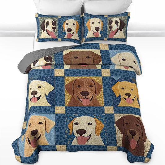 Shineful All Season Quilt 3-Piece Set - Labrador Lover's Delight