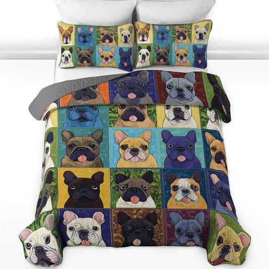 Shineful All Season Quilt 3-Piece Set - Frenchie Vibes