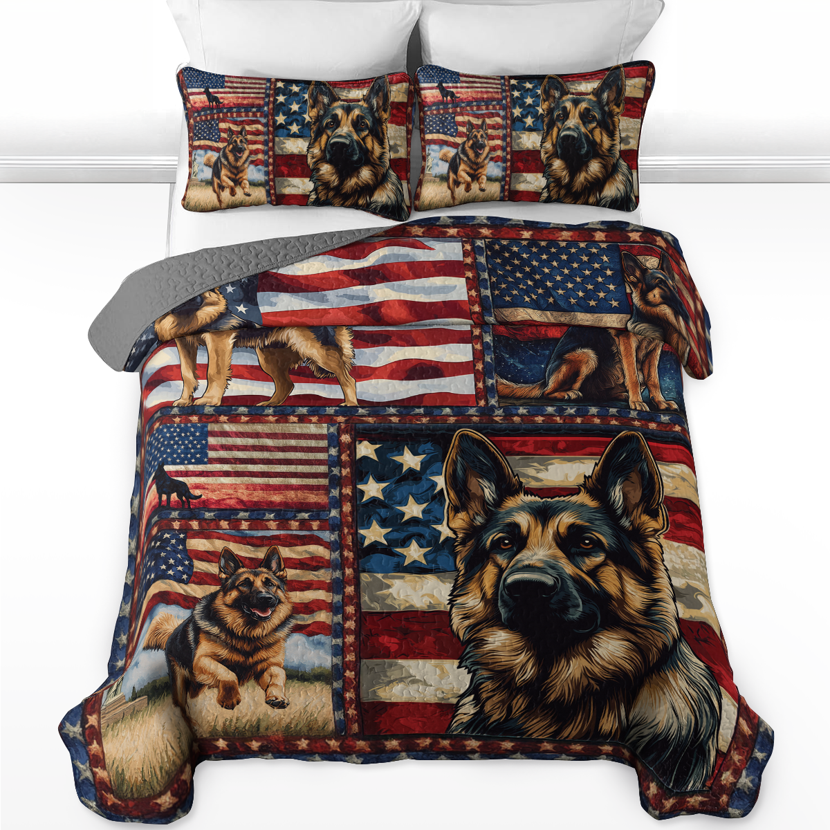 Shineful All Season Quilt 3-Piece Set American Spirit Shepherd