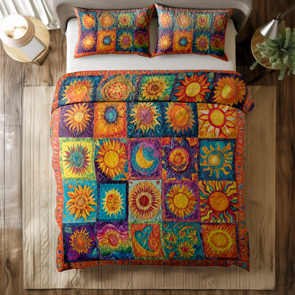 Shineful All Season Quilt 3-Piece Set Hippie Sunshine Bliss