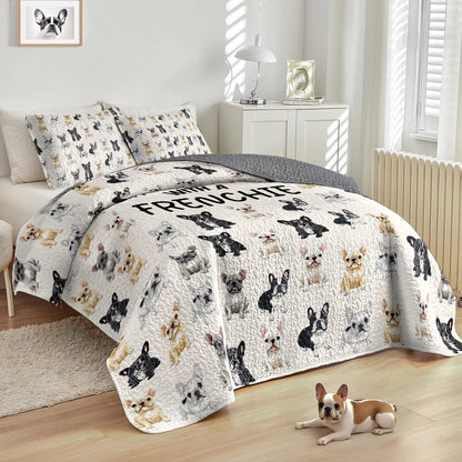 Shineful All Season Quilt 3-Piece Set - Life is better with a Frenchie