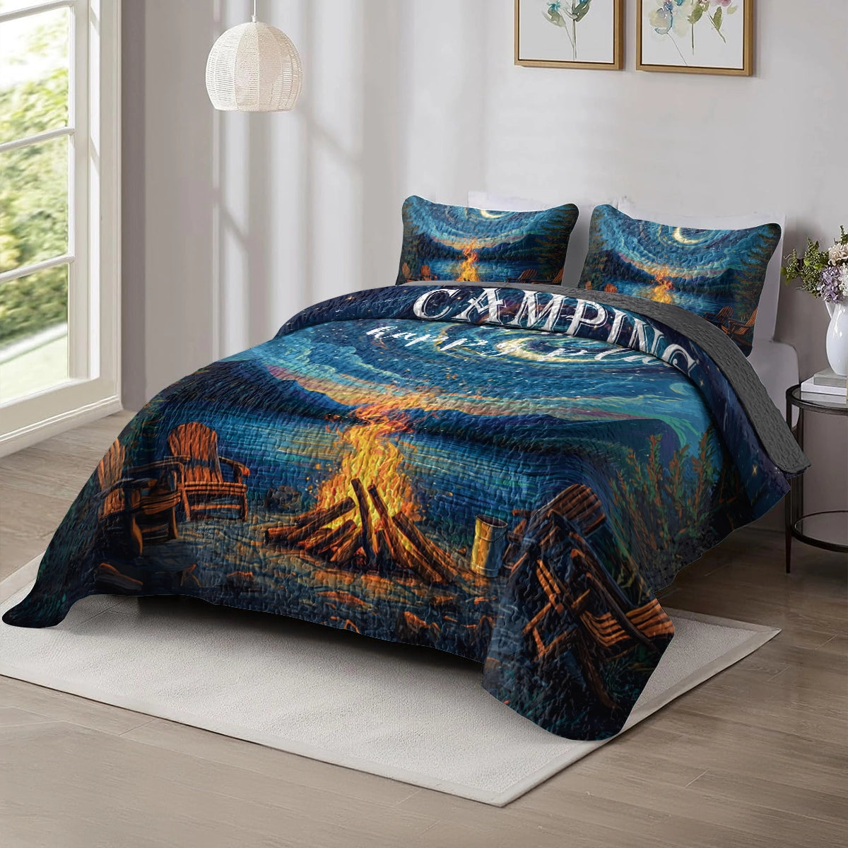 Shineful All Season Quilt 3-Piece Set - Camping is My Happy Place