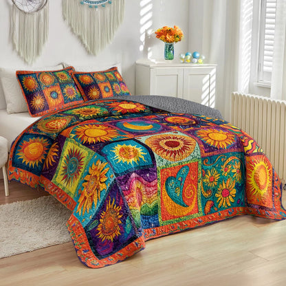 Shineful All Season Quilt 3-Piece Set Hippie Sunshine Bliss