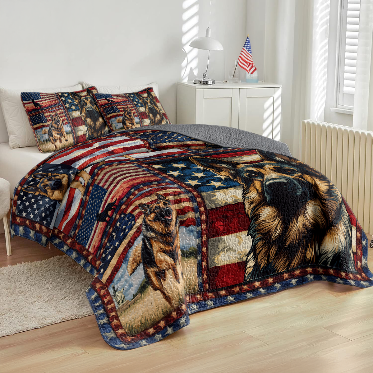 Shineful All Season Quilt 3-Piece Set American Spirit Shepherd