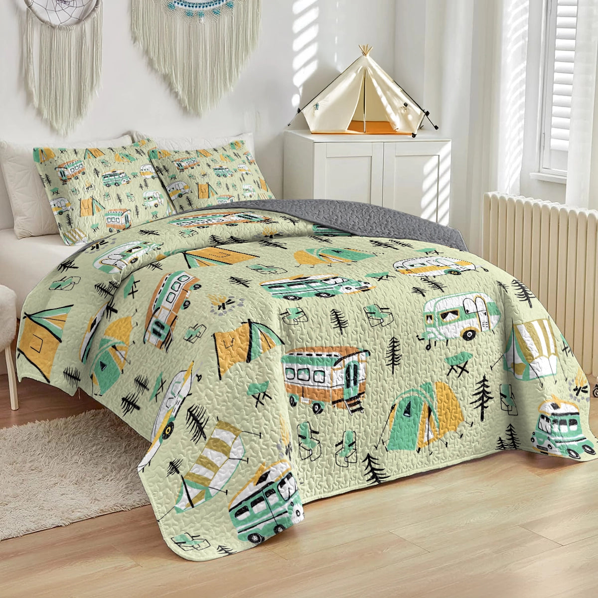 Shineful All Season Quilt 3-Piece Set Camp Life Blessings