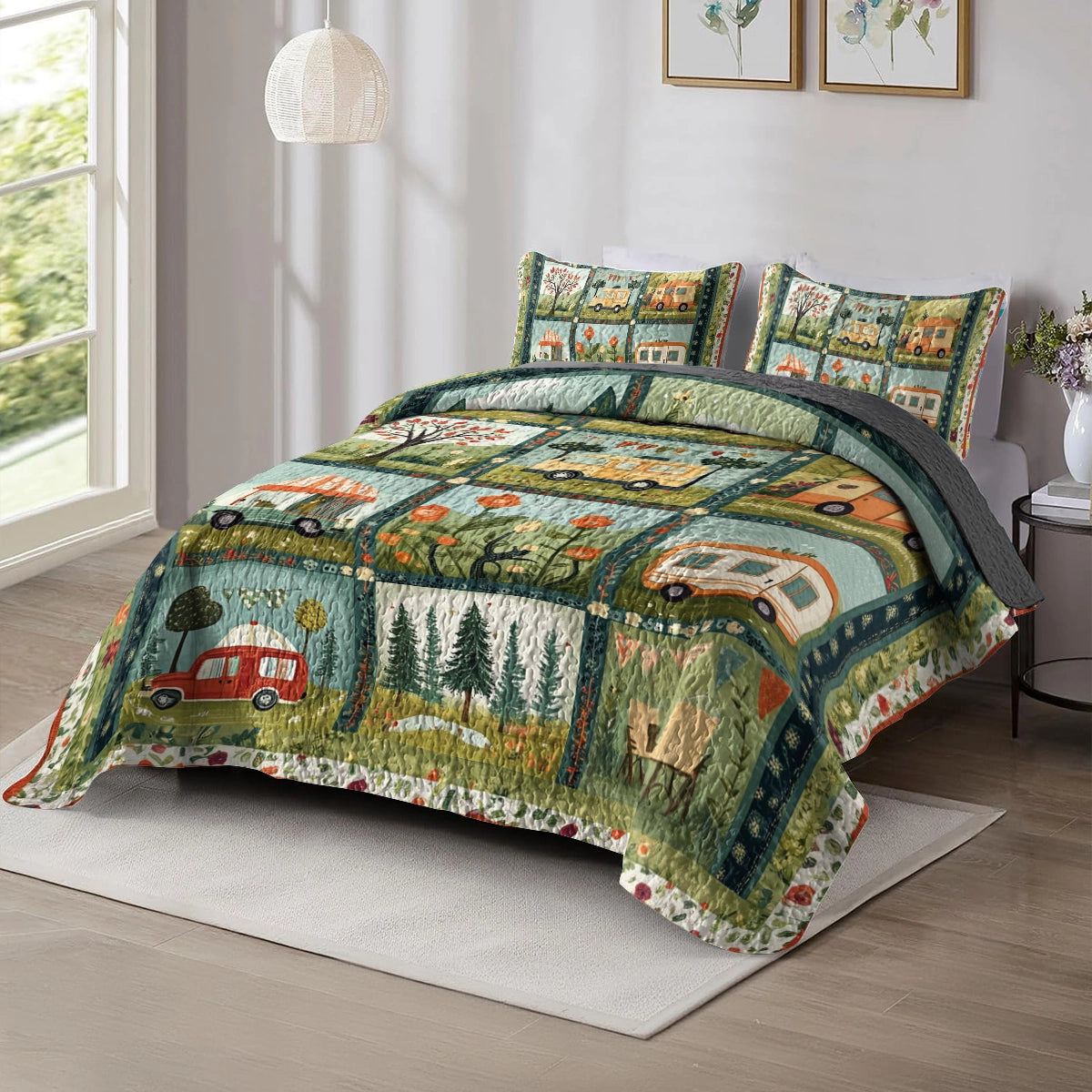 Shineful All Season Quilt 3-Piece Set Camper's Paradise
