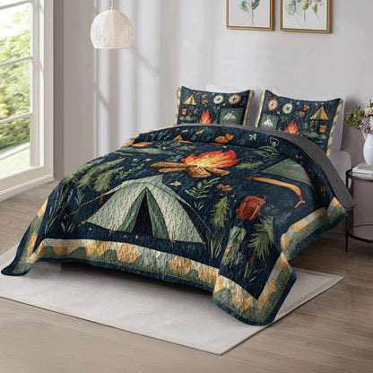 Shineful All Season Quilt 3-Piece Set Camping Adventure Awaits