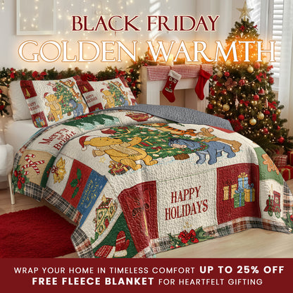 Shineful Quilt 3-Piece Set Merry Pooh