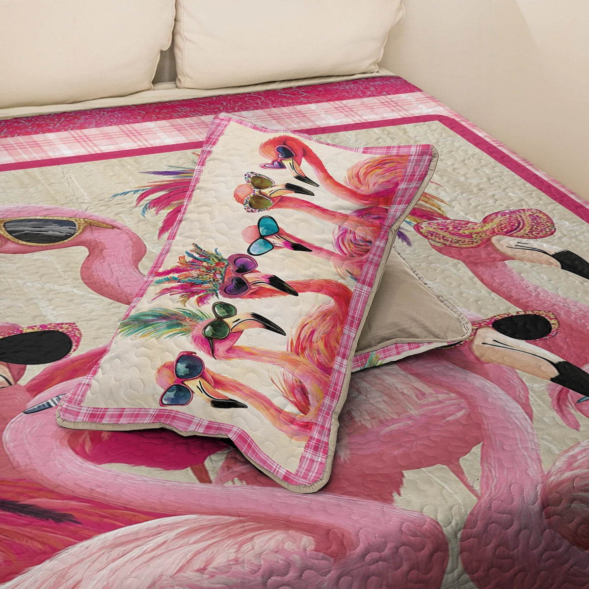 Shineful All Season Quilt 3-Piece Set - Flamingo Shades