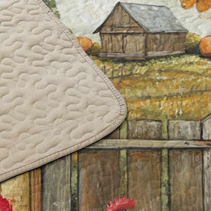 Shineful All Season Quilt 3-Piece Set Heritage Hens & Pumpkins
