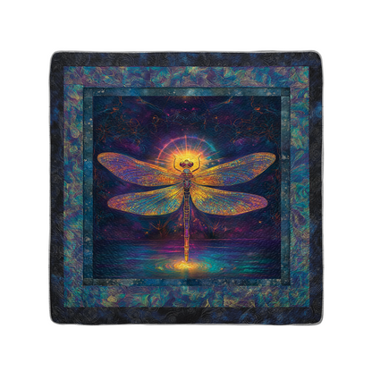 Shineful All Season Quilt 3-Piece Set Golden Glow Dragonfly