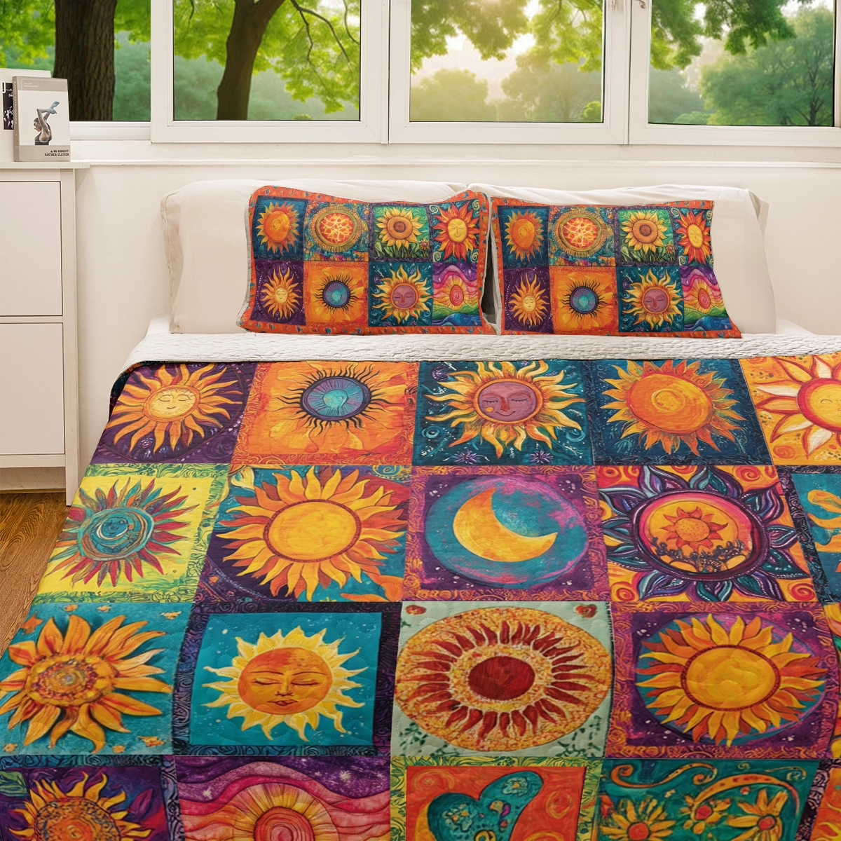 Shineful All Season Quilt 3-Piece Set Hippie Sunshine Bliss