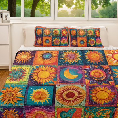 Shineful All Season Quilt 3-Piece Set Hippie Sunshine Bliss