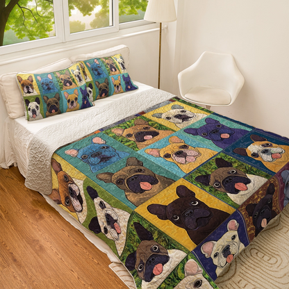 Shineful All Season Quilt 3-Piece Set - Frenchie Vibes