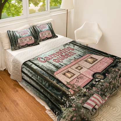 Shineful All Season Quilt 3-Piece Set Camping Queen