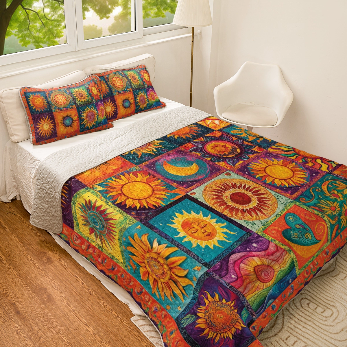 Shineful All Season Quilt 3-Piece Set Hippie Sunshine Bliss