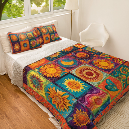 Shineful All Season Quilt 3-Piece Set Hippie Sunshine Bliss