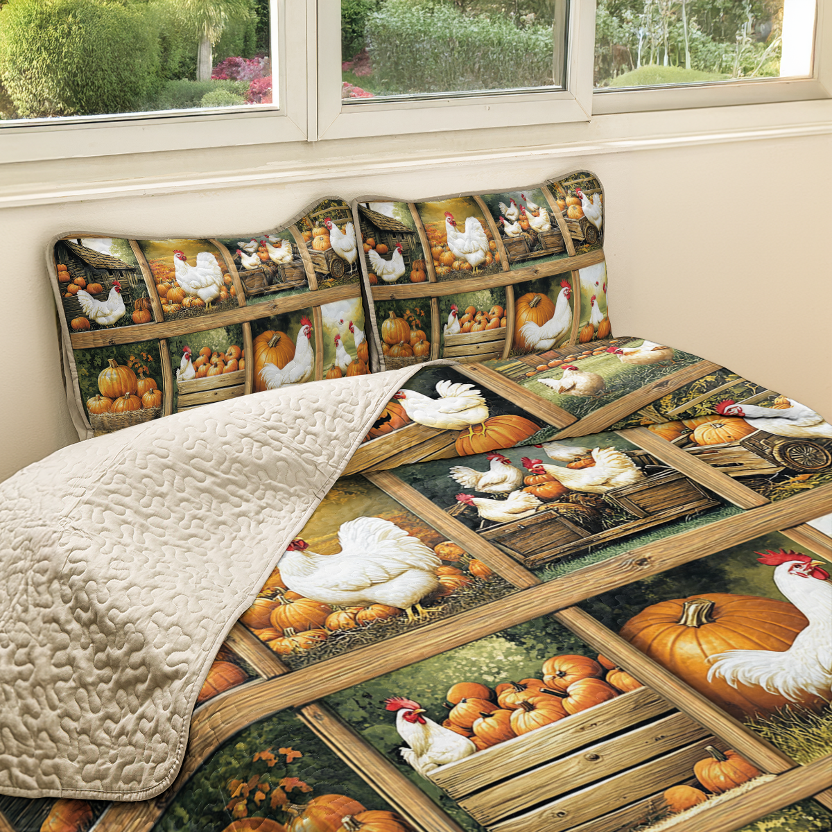 Shineful All Season Quilt 3-Piece Set White Feather Farm