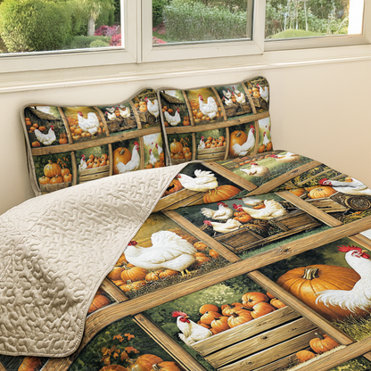 Shineful All Season Quilt 3-Piece Set White Feather Farm