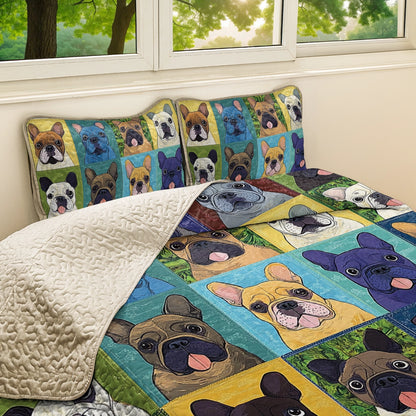Shineful All Season Quilt 3-Piece Set - Frenchie Vibes