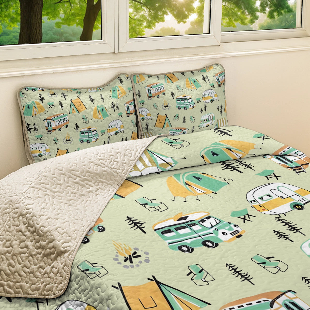 Shineful All Season Quilt 3-Piece Set Camp Life Blessings