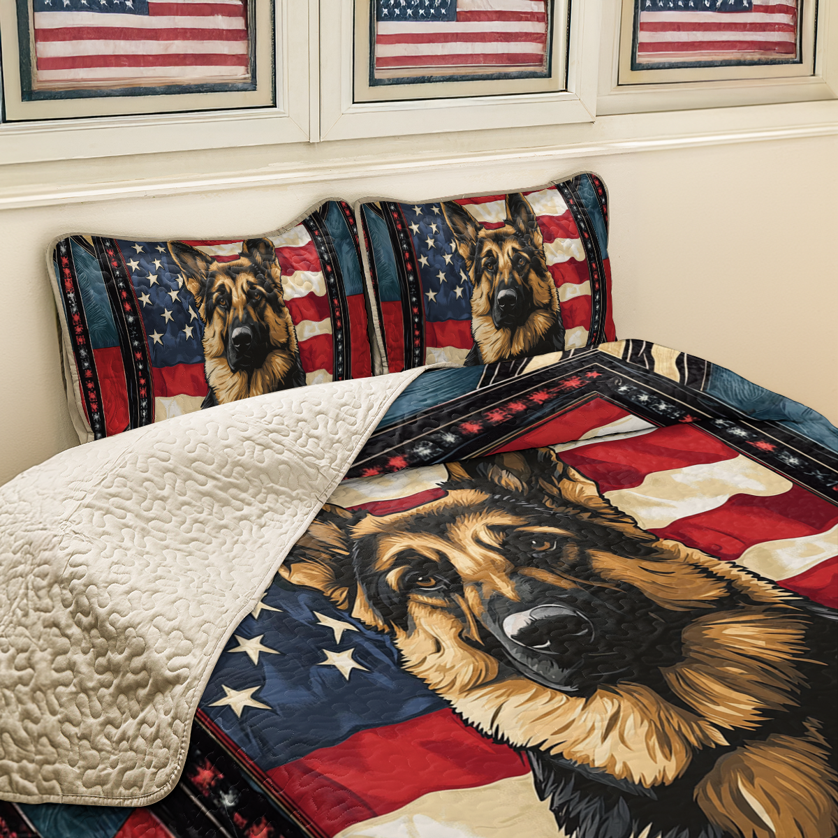 Shineful All Season Quilt 3-Piece Set American Pride Shepherd