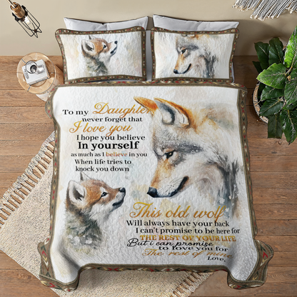 Shineful All Season Quilt 3-Piece Set Wolf Love