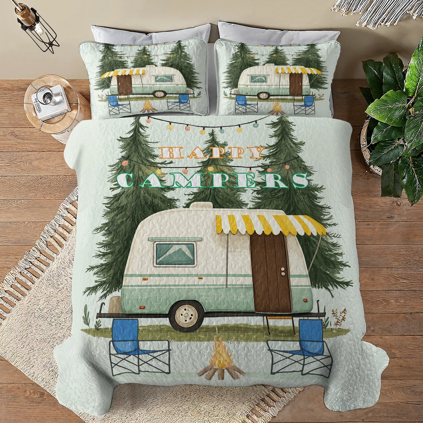Shineful All Season Quilt 3-Piece Set - Cozy & Happy Campers