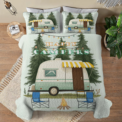 Shineful All Season Quilt 3-Piece Set - Cozy & Happy Campers