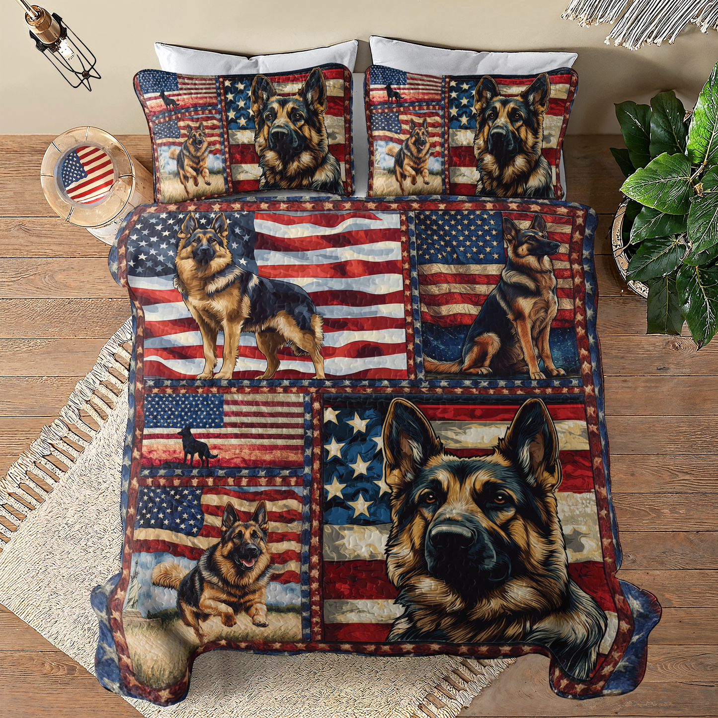 Shineful All Season Quilt 3-Piece Set American Spirit Shepherd
