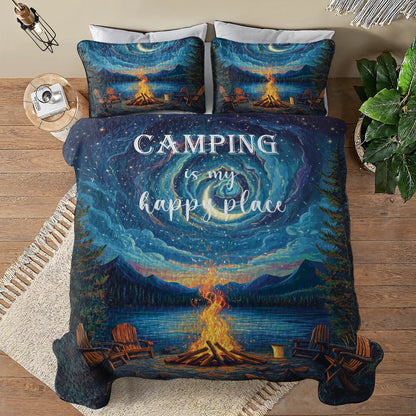 Shineful All Season Quilt 3-Piece Set - Camping is My Happy Place
