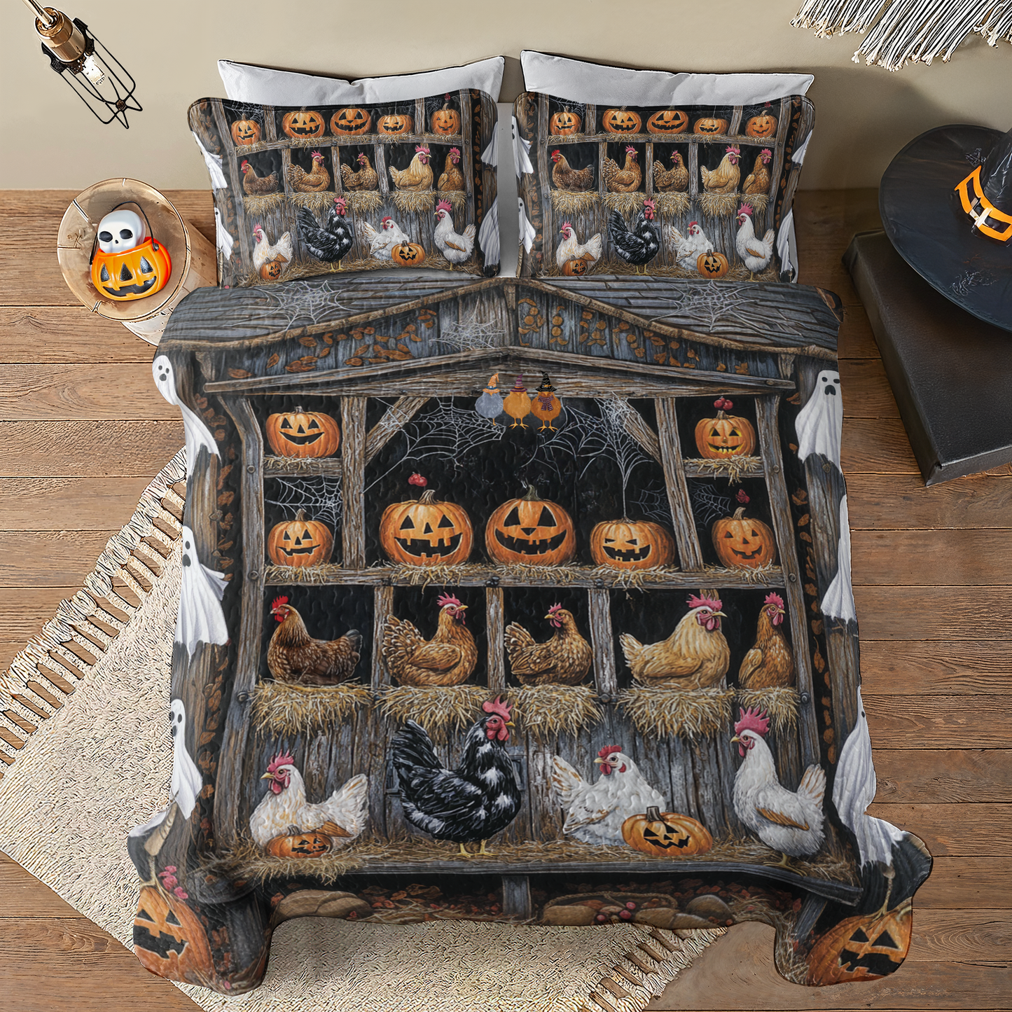 Shineful All Season Quilt 3-Piece Set Wicked Chicken Coop