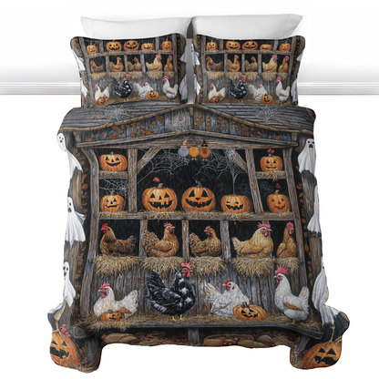 Shineful All Season Quilt 3-Piece Set Wicked Chicken Coop