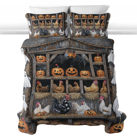 Shineful All Season Quilt 3-Piece Set Wicked Chicken Coop