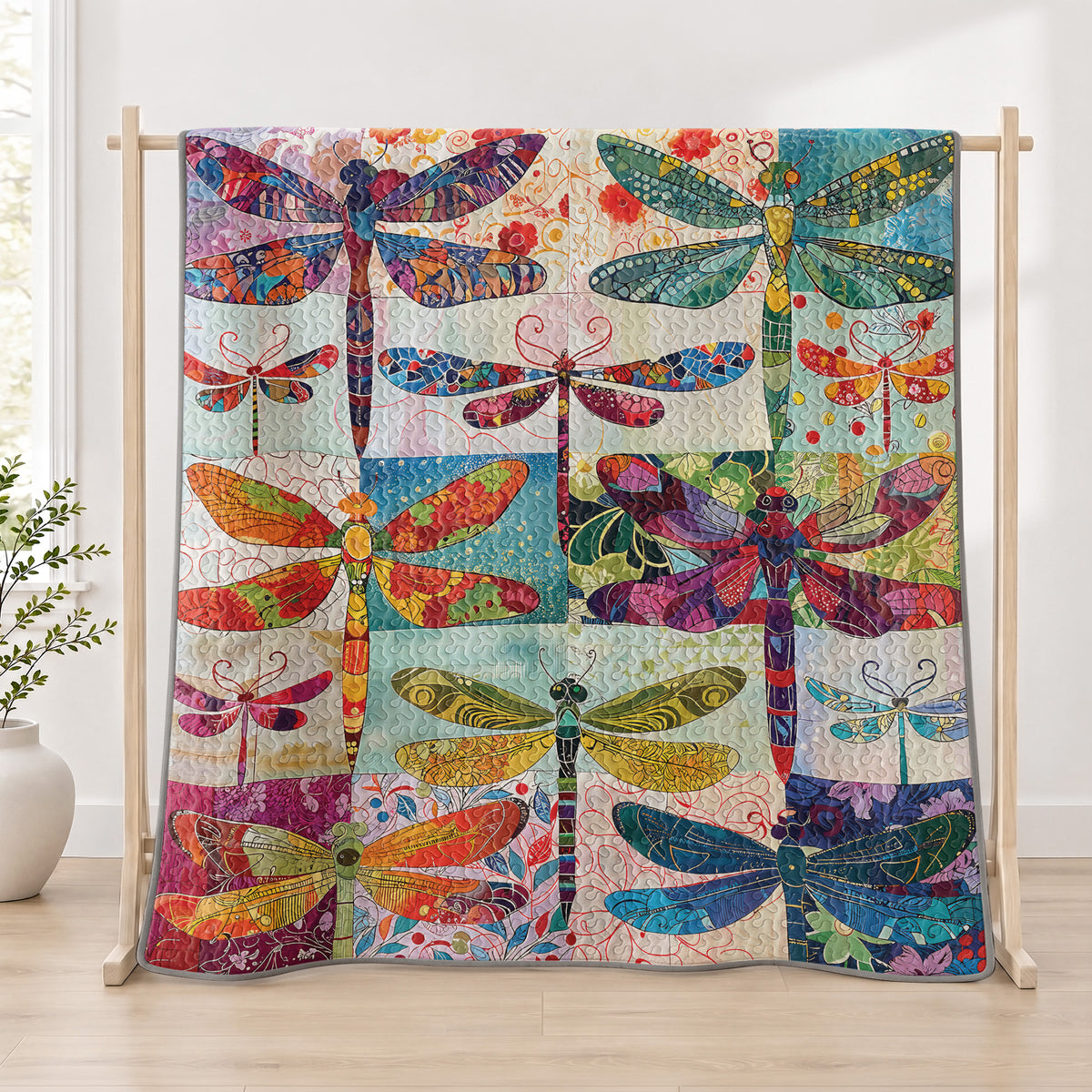 Shineful Quilt 3-Piece Set Dragonfly Harmony