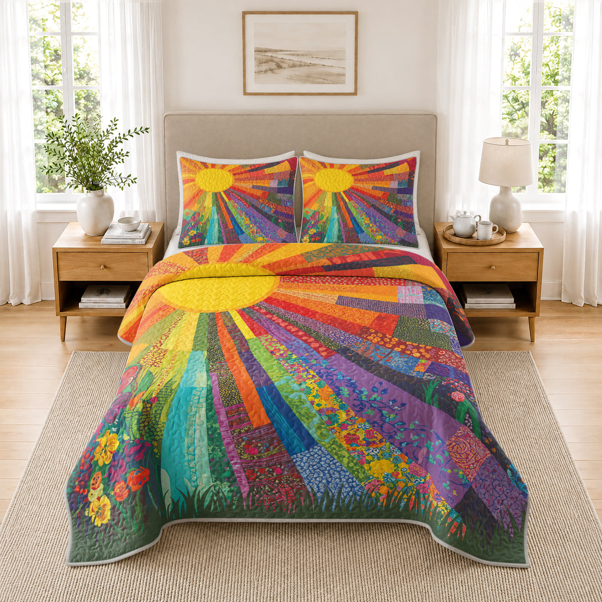 Shineful Quilt 3-Piece Set Sunshine Radiance