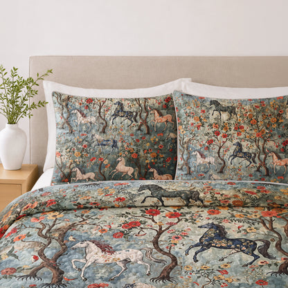 Shineful Quilt 3-Piece Set Mystical Steeds