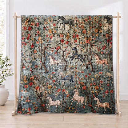 Shineful Quilt 3-Piece Set Mystical Steeds