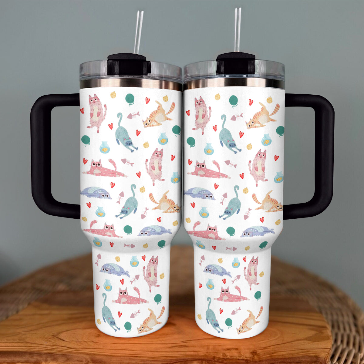 Shineful Tumbler Lazy Cats