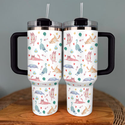 Shineful Tumbler Lazy Cats