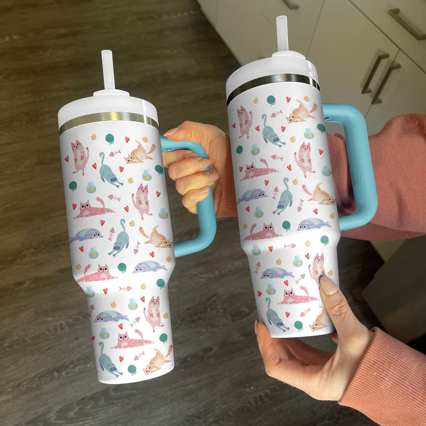 Shineful Tumbler Lazy Cats