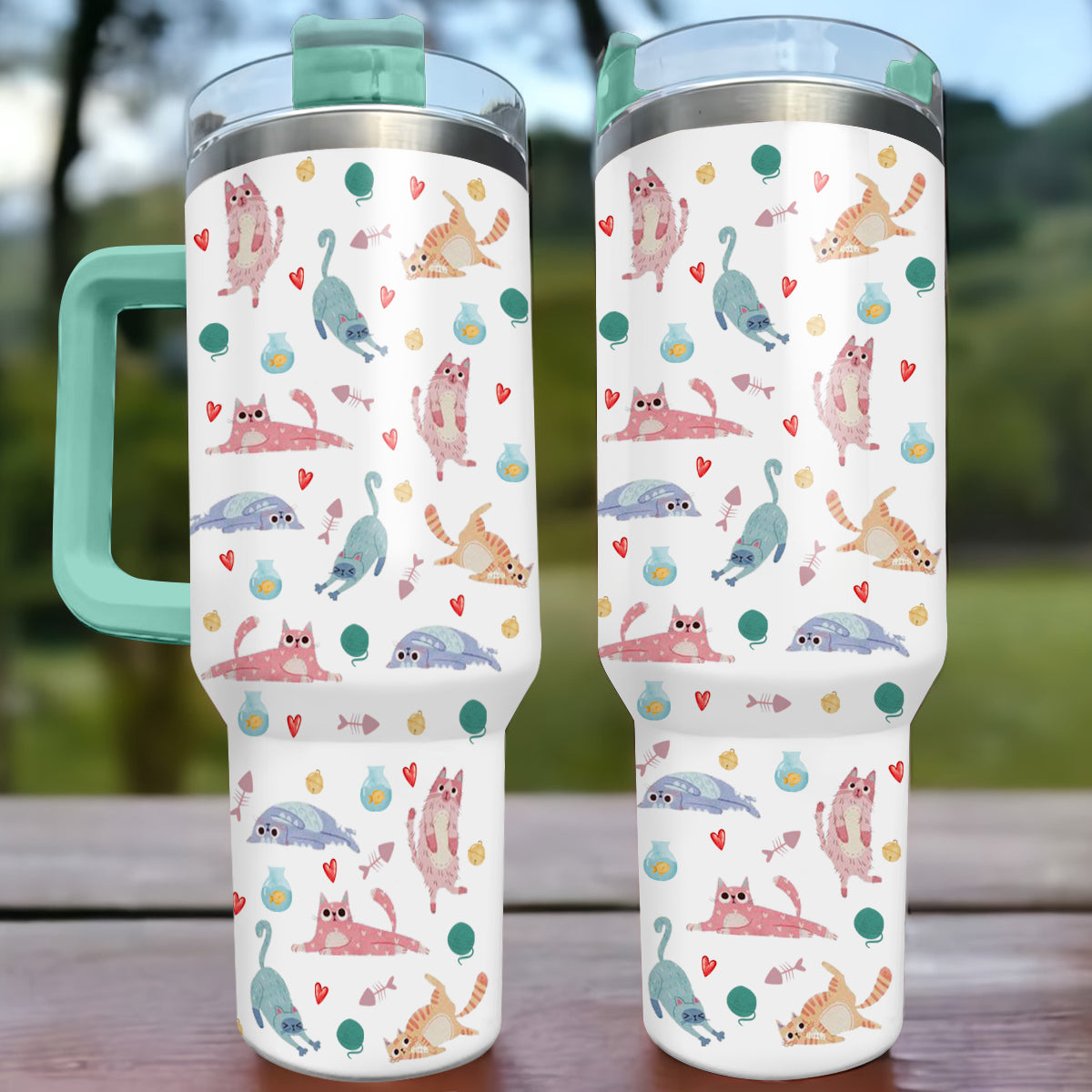 Shineful Tumbler Lazy Cats