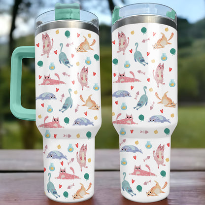 Shineful Tumbler Lazy Cats