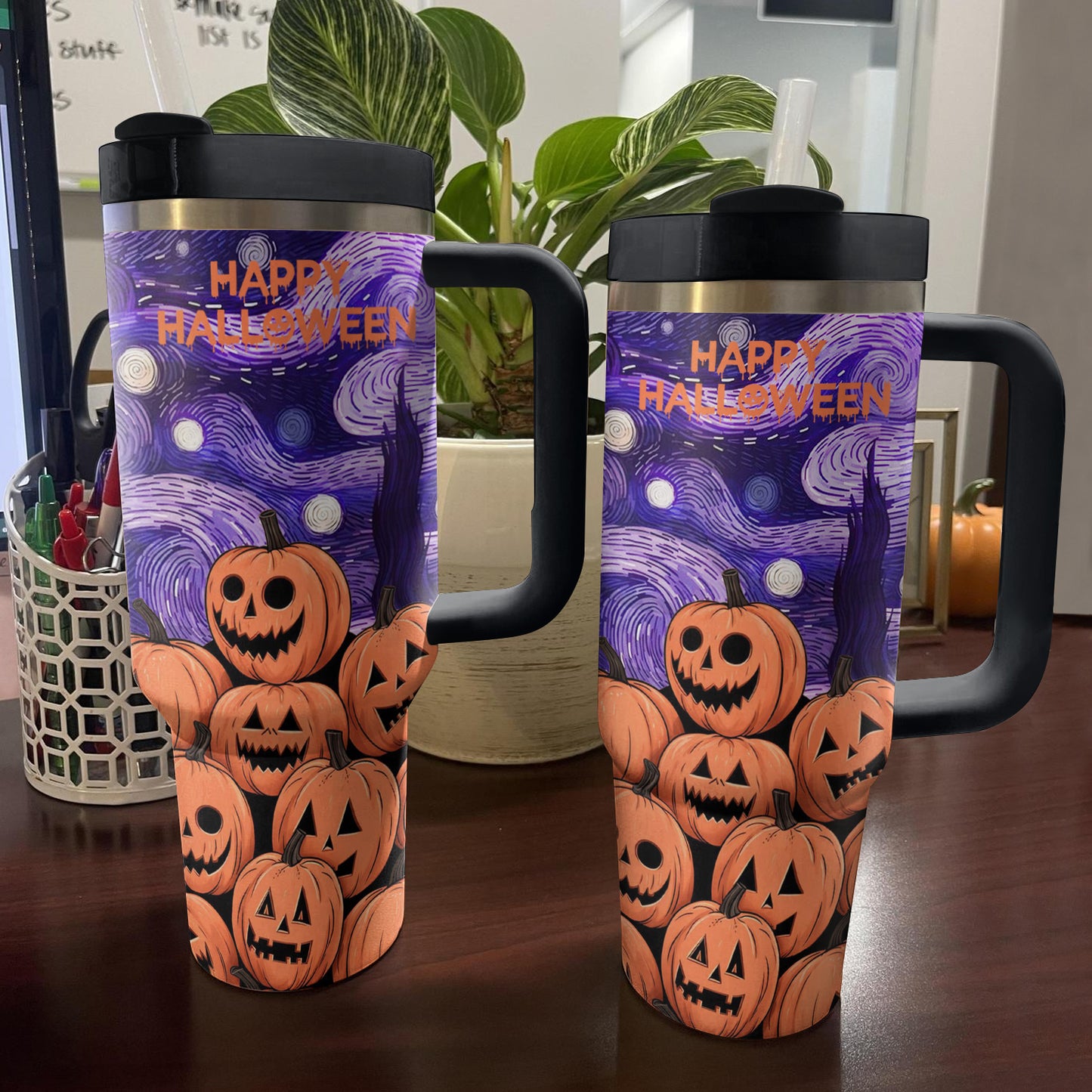Shineful Tumbler Pumpkin Starry Night