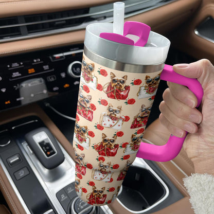 Shineful Tumbler Yorkie Rose Royale