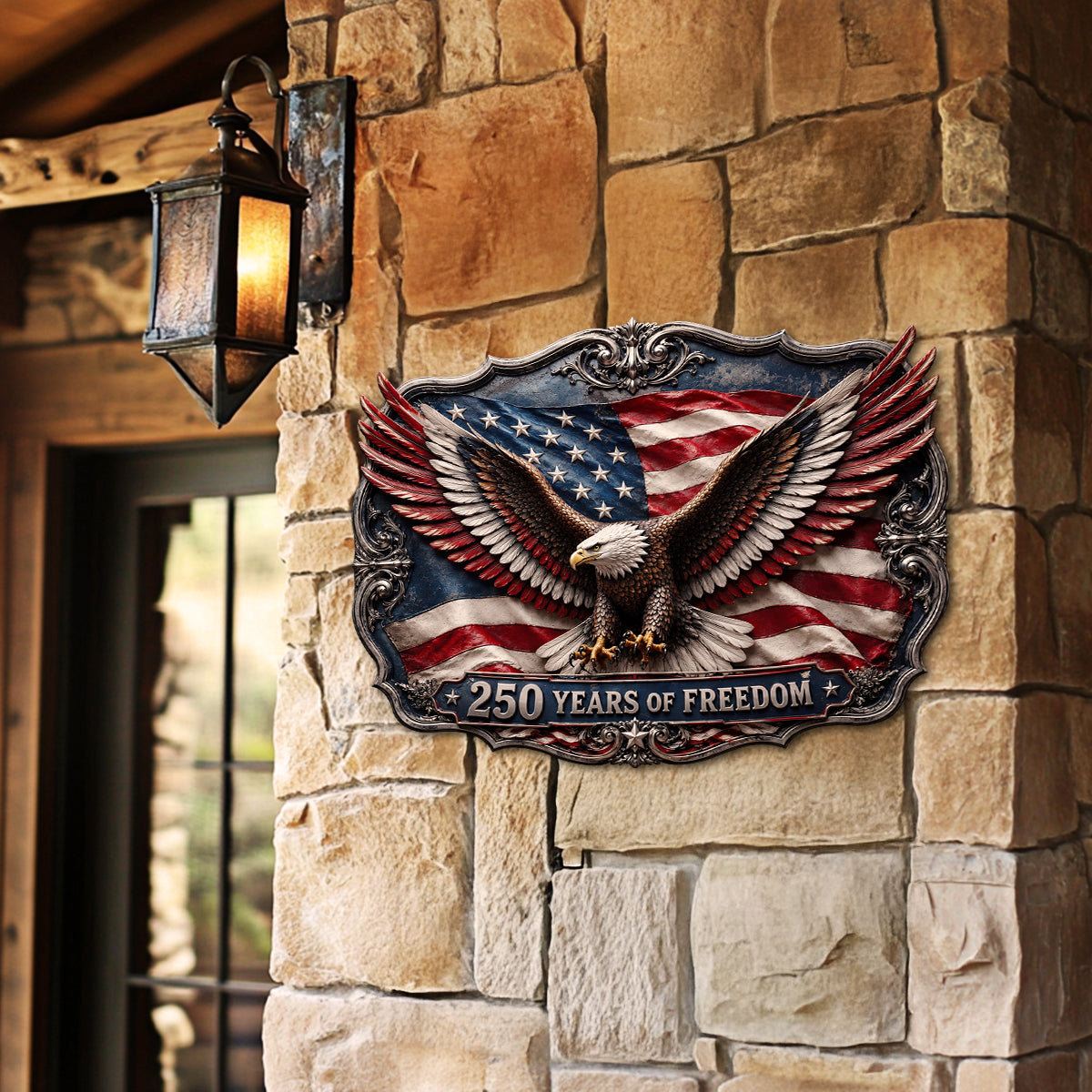 Shineful Freedom Wings Wood Sign
