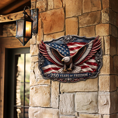 Shineful Freedom Wings Wood Sign