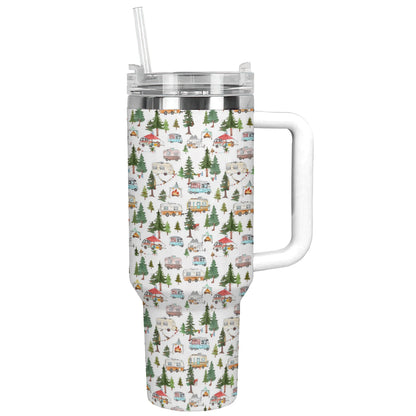 Shineful Tumbler Happy Campsite